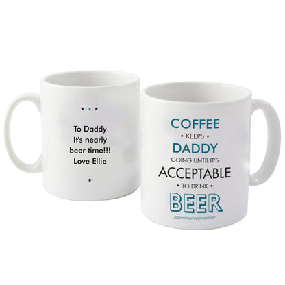Personalised Blue Acceptable To Drink Mug