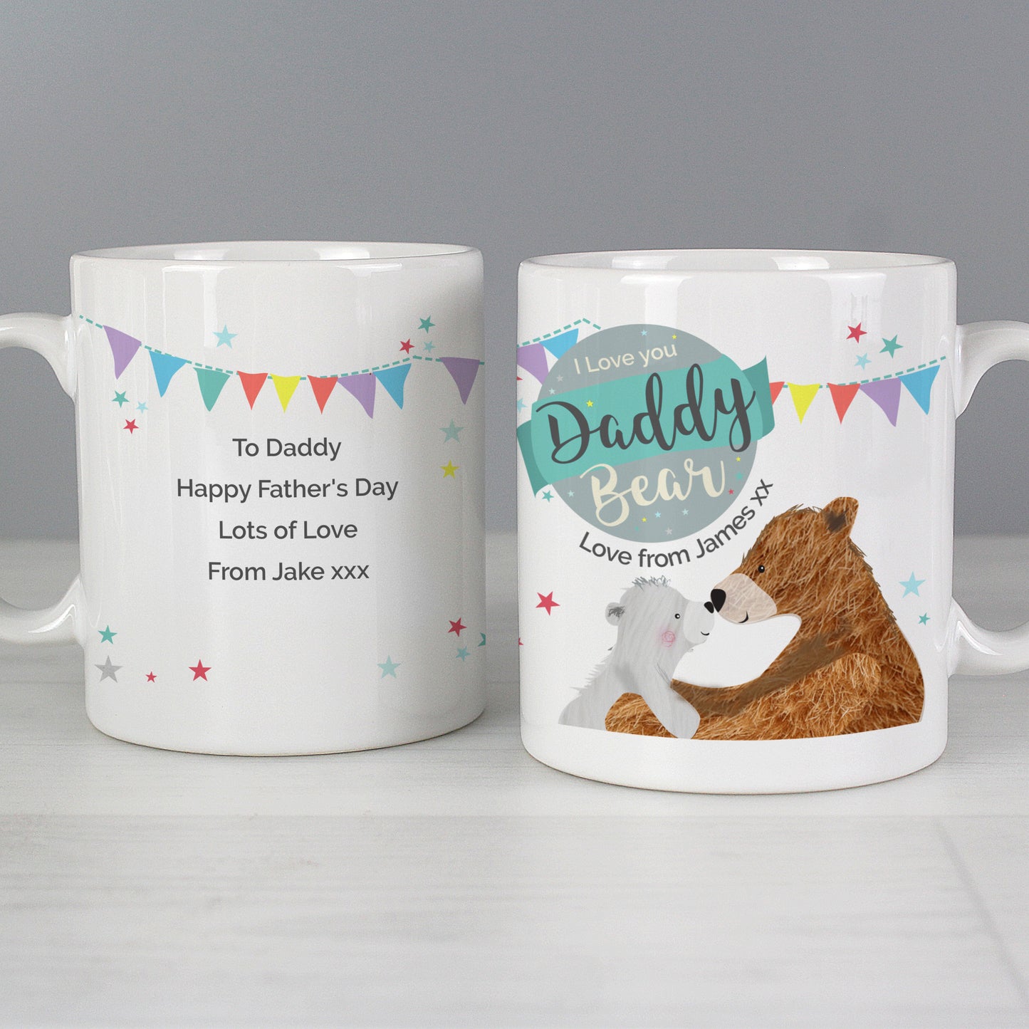 Personalised Daddy Bear Bunting Mug