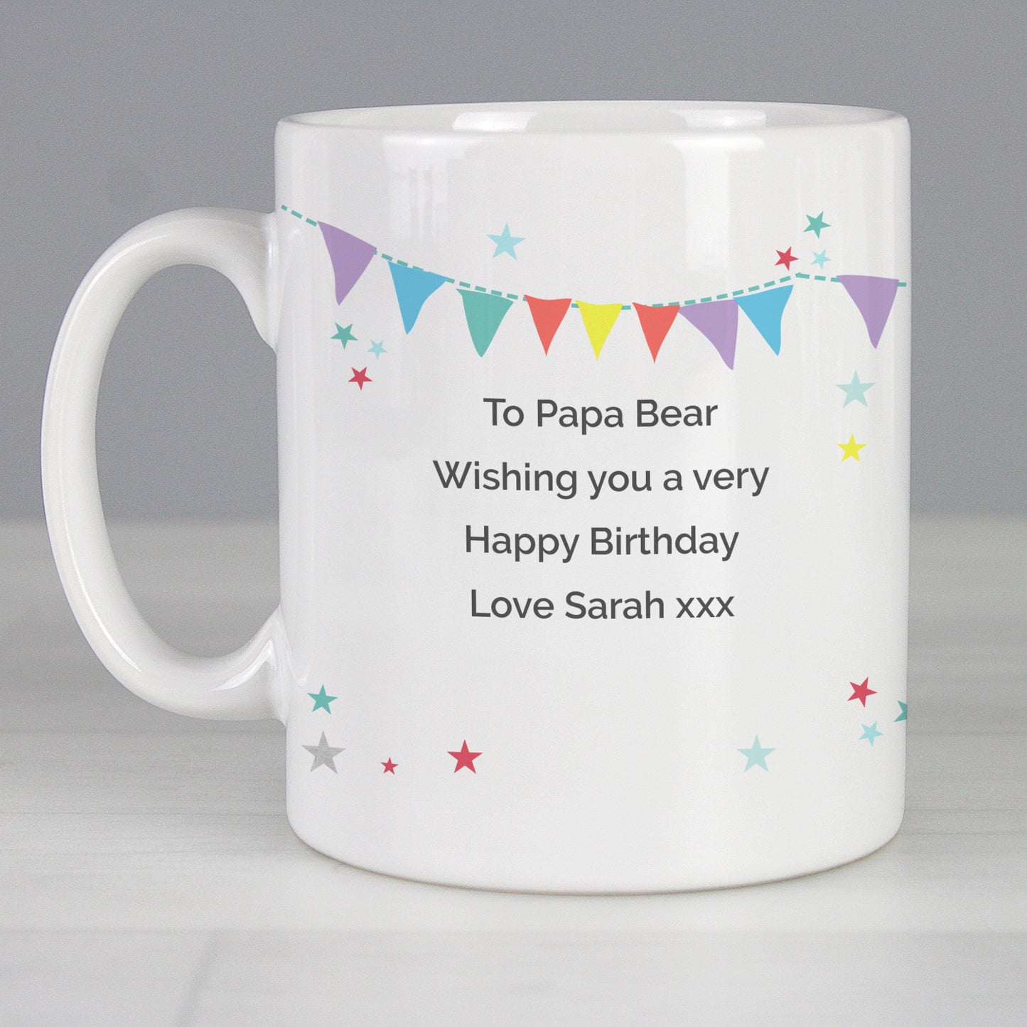 Personalised Daddy Bear Bunting Mug