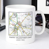 Personalised Present Day Map Compass Mug