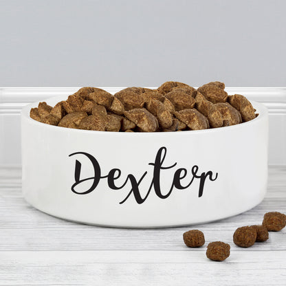 Personalised Any Name 15cm Medium White Pet Bowl