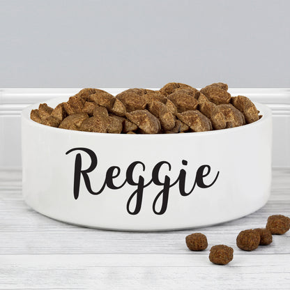Personalised Any Name 15cm Medium White Pet Bowl