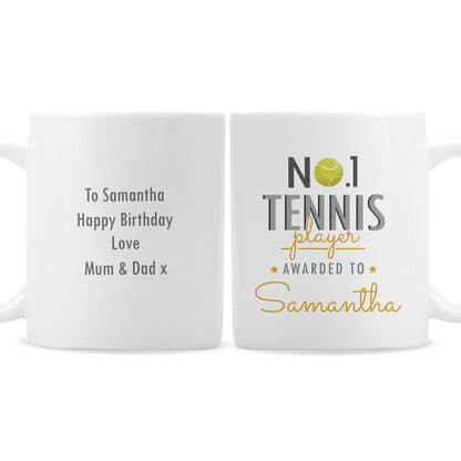 Personalised No.1 Tennis Player Mug