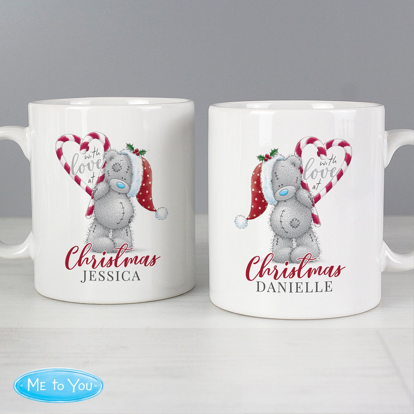 Personalised Me To You 'With Love At Christmas' Couples Mug Set