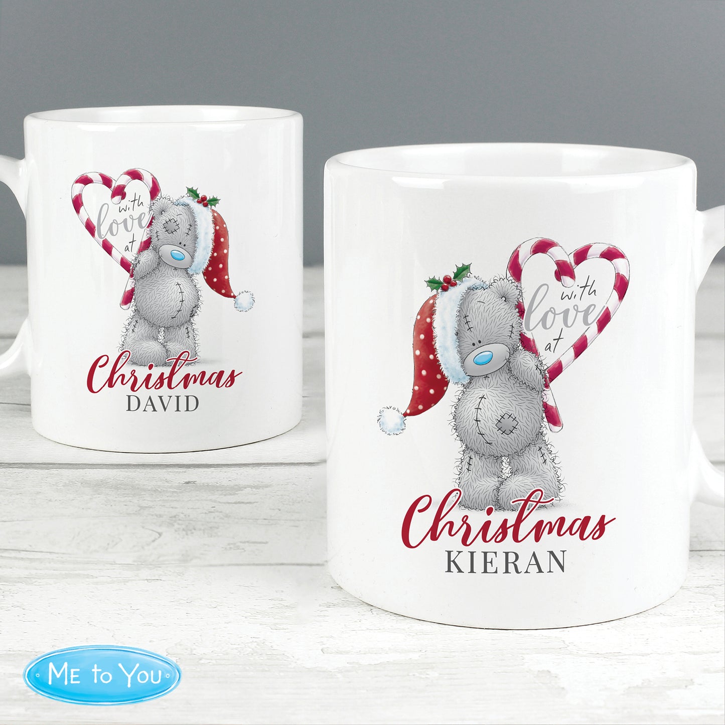 Personalised Me To You 'With Love At Christmas' Couples Mug Set