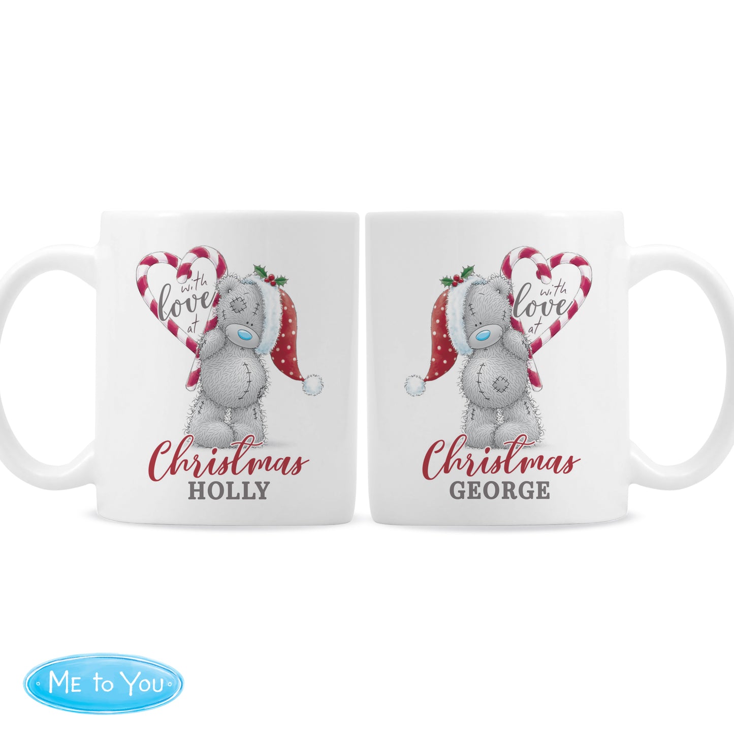 Personalised Me To You 'With Love At Christmas' Couples Mug Set