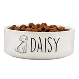 Personalised Scribble Dog 15cm Medium Pet Bowl