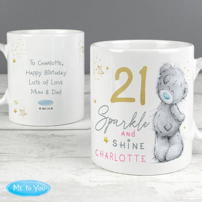 Personalised Me To You Sparkle & Shine Birthday Mug