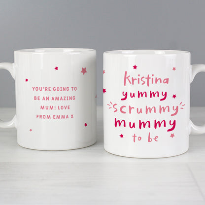 Personalised Yummy Scrummy Mummy To Be Mug