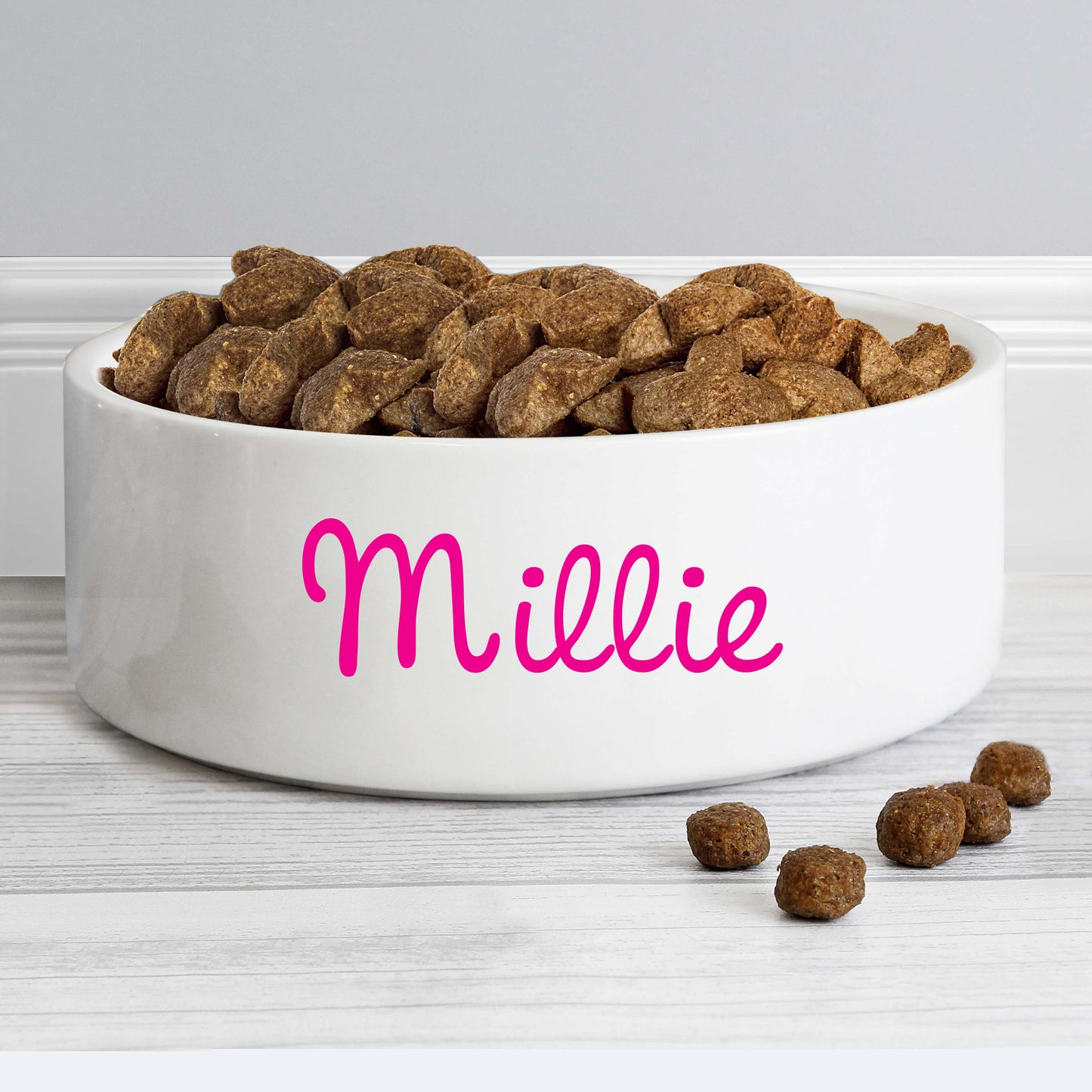 Personalised Pink Name 15cm Medium Pet Bowl
