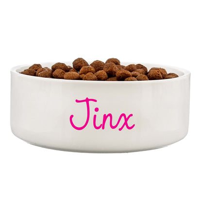 Personalised Pink Name 15cm Medium Pet Bowl