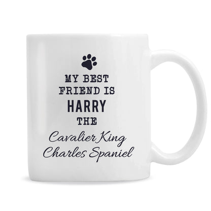 Personalised Paw Print Dog Breed Mug