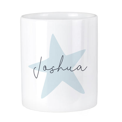 Personalised Blue Star Ceramic Storage Pot