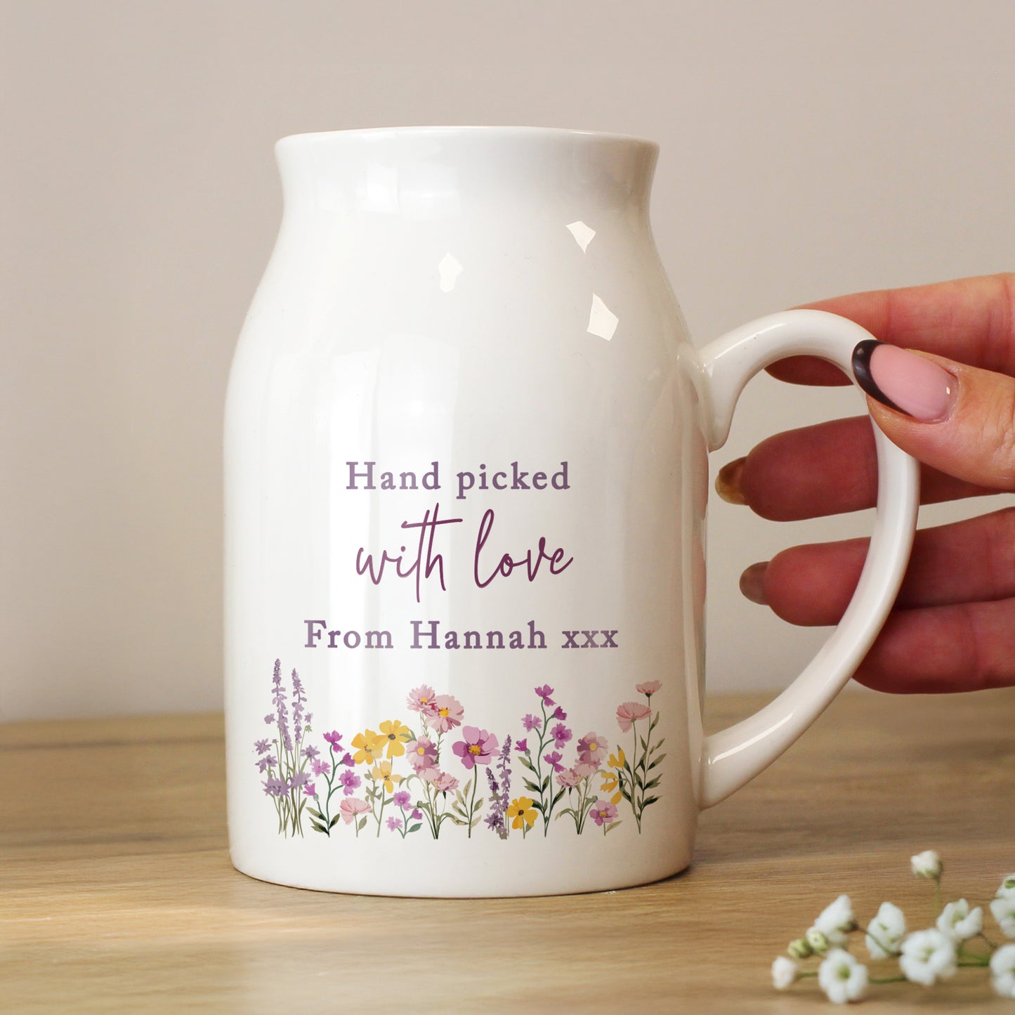 Personalised Wild Flower Jug Vase
