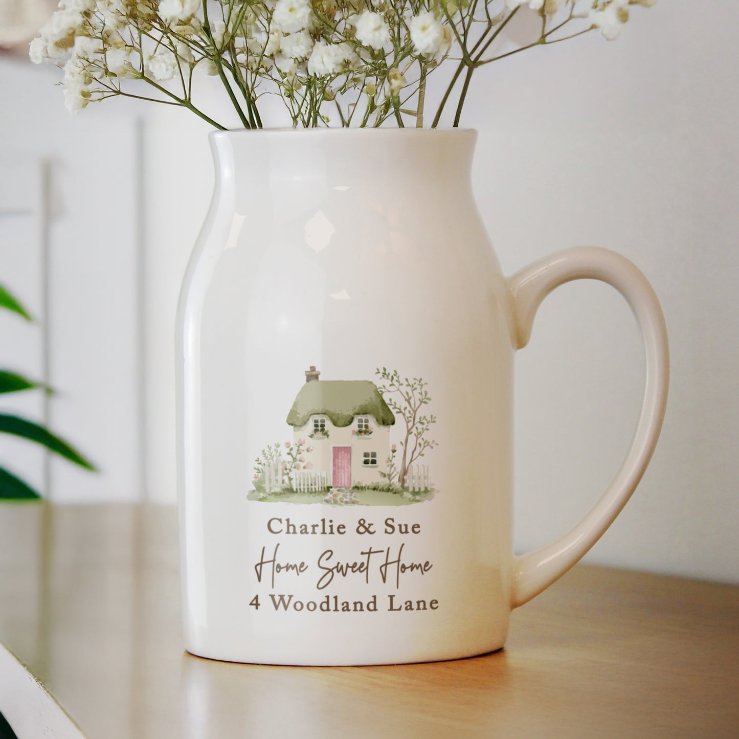 Personalised Country Cottage Jug Vase