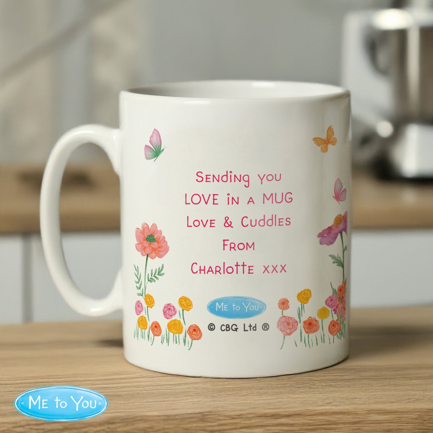 Personalised Me to You Flowery Mug