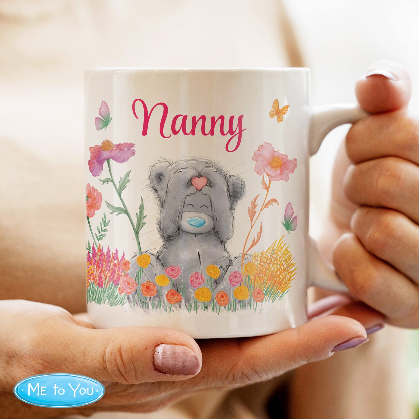 Personalised Me to You Flowery Mug