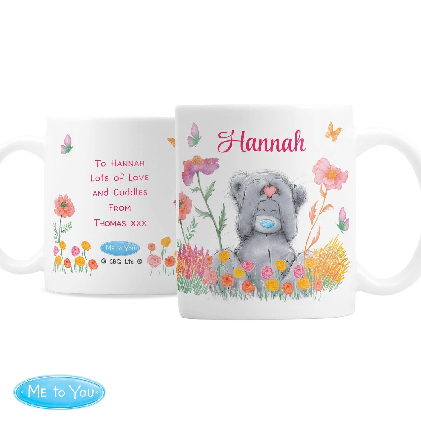 Personalised Me to You Flowery Mug