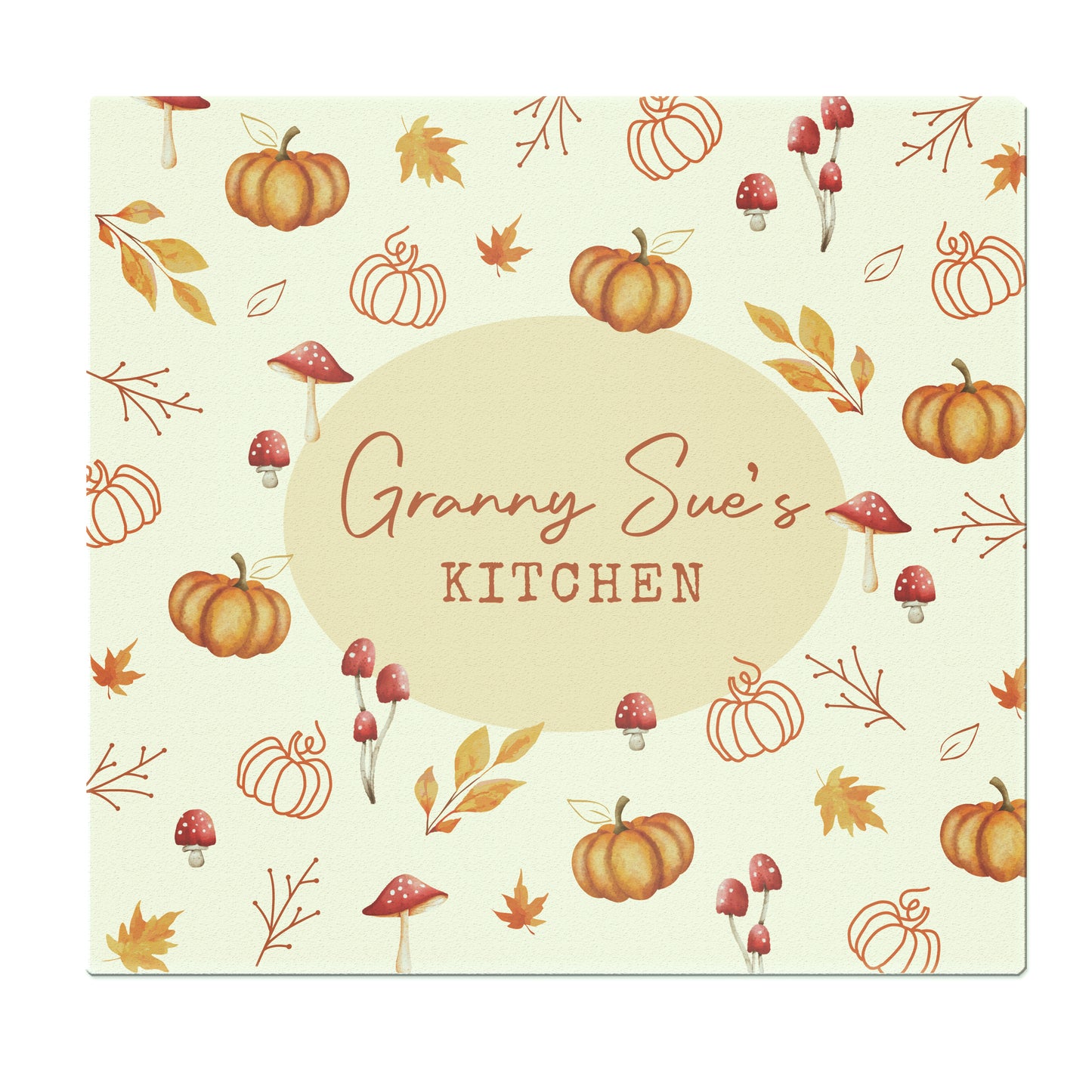 Personalised Pumpkin Glass Chopping Board