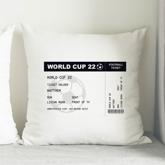 Personalised Football Ticket Cushion