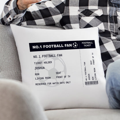 Personalised Football Ticket Cushion
