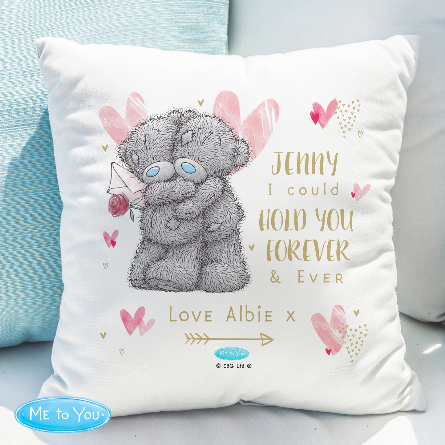 Personalised Me To You Hold You Forever Cushion