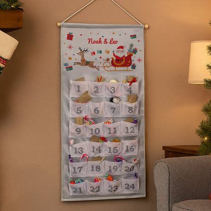 Personalised Santa Sleigh Advent Calendar