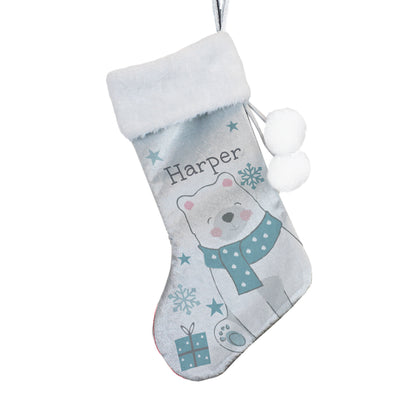 Personalised Polar Bear Christmas Stocking