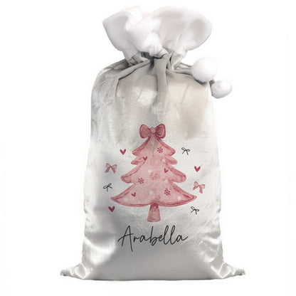 Personalised Pink Christmas Tree Sack