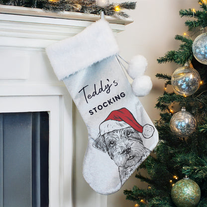 Personalised Dog Breed Christmas Stocking