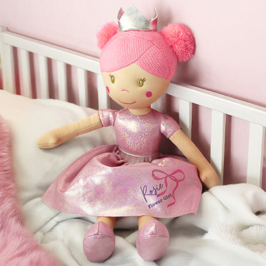 Personalised Bow Princess Rag Doll