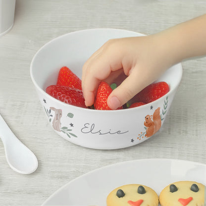 Personalised Woodland Animals Bowl
