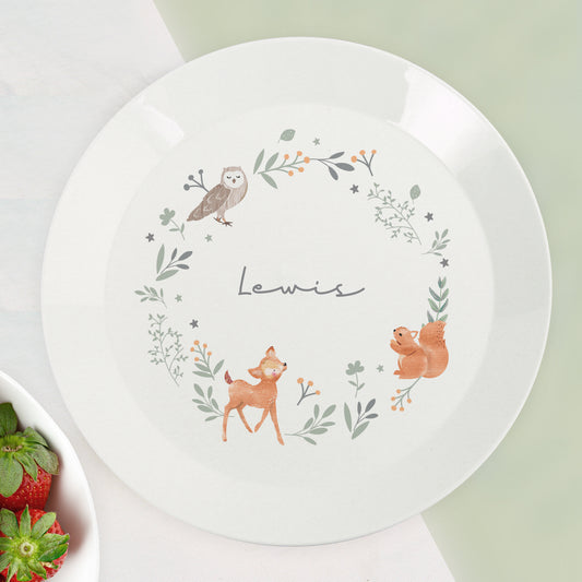 Personalised Woodland Animals Plate