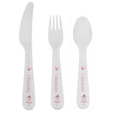 Personalised Fairy Princess Plastic Cutlery Set
