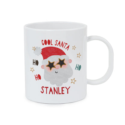 Personalised Cool Santa Plastic Mug