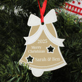 Personalised Golden Christmas Bell Decoration