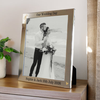 Personalised Black & Gold Free Text 8x10 Photo Frame