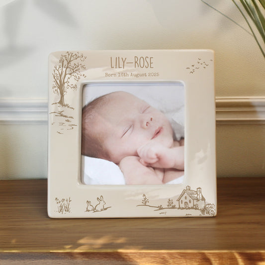Personalised Cottagecore Ceramic 4x4 Frame
