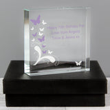 Personalised Butterflies Crystal Token