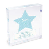 Personalised Stitch & Dot Baby Boy Crystal Token