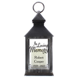 Personalised In Loving Memory Rustic Black Lantern