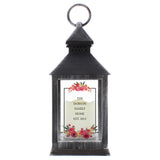 Personalised Floral Rustic Black Lantern