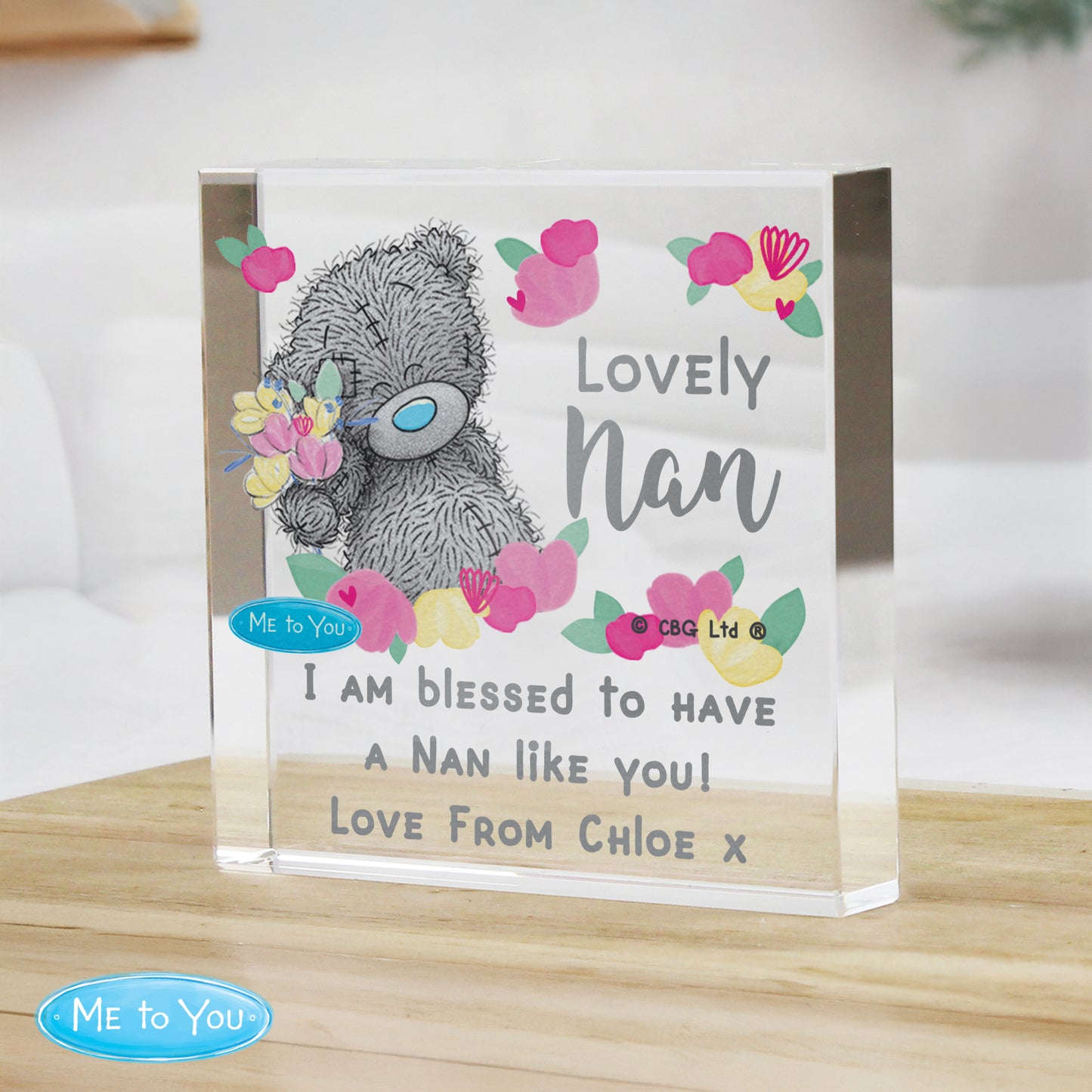 Personalised Me to You Lovely Mum Crystal Token