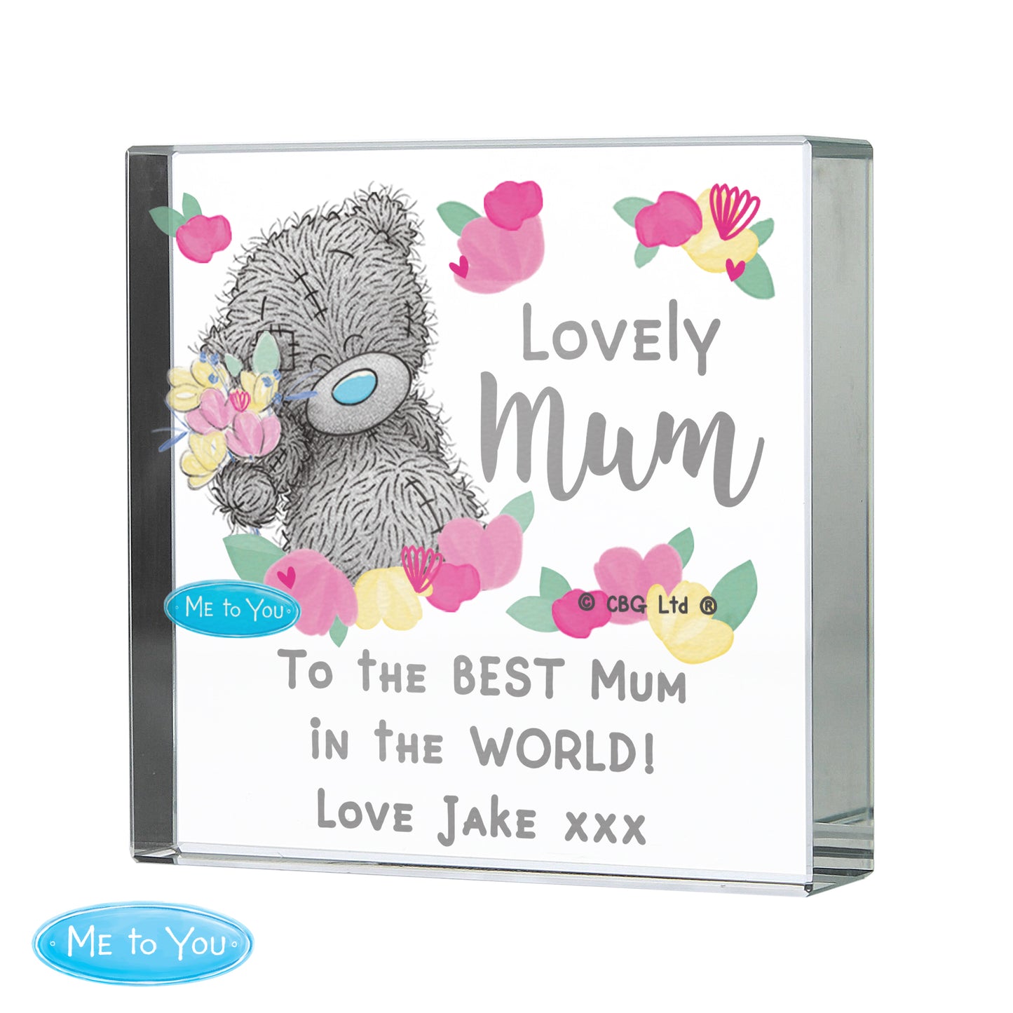 Personalised Me to You Lovely Mum Crystal Token