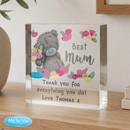 Personalised Me to You Lovely Mum Crystal Token