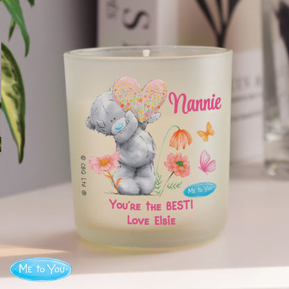 Personalised Me to You Flowery Jar Candle
