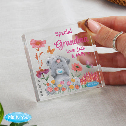 Personalised Me to You Flowery Glass Ornament