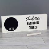 Personalised Classic Chalk Countdown Wooden Mantel Decoration