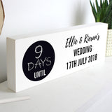 Personalised Classic Chalk Countdown Wooden Mantel Decoration