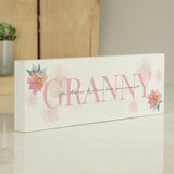 Personalised Floral Sentimental Wooden Mantel Decoration